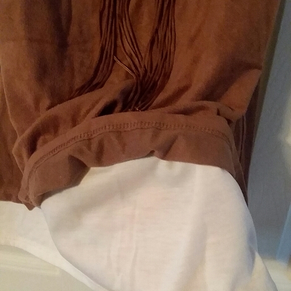 Ally B. Girls Layered Faux Suede Top - Picture 4 of 7